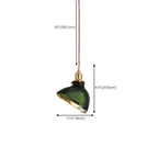 Modern Green Glass Pendant Light Adjustable for Kitchen Dining