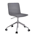 Modern Black Leather Metal Adjustable Swivel Office Chair