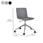 Modern Black Leather Metal Adjustable Swivel Office Chair