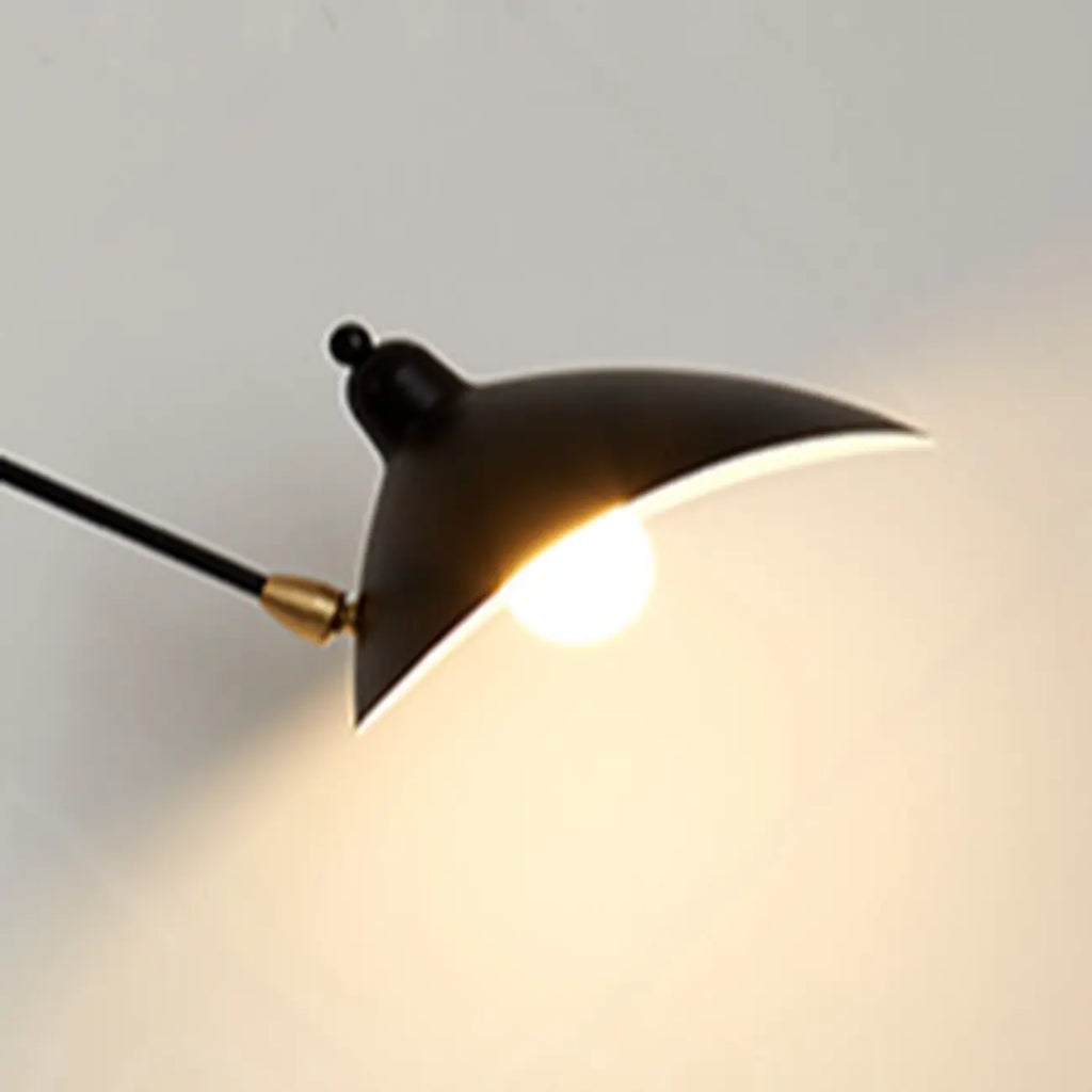 2-Light and 1-Light Metal Black Swing Arm Wall Light