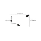 2-Light and 1-Light Metal Black Swing Arm Wall Light