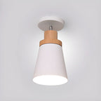Green Cylinder Iron Modern Semi Flush Mount Ceiling Light
