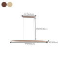Modern Dimmable LED Adjustable Wood Island Pendant Light