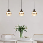 Modern Gold Glass 3-Light Adjustable Island Light