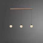 Modern Gold Glass 3-Light Adjustable Island Light
