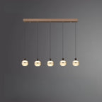 Modern Gold Glass 3-Light Adjustable Island Light