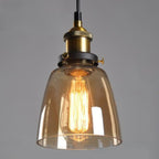 Old School Hardwired Globe/Barrel/Warehouse Clear Glass Pendant for Indoor with Grey/Translucent/Amber Vitreous Shade