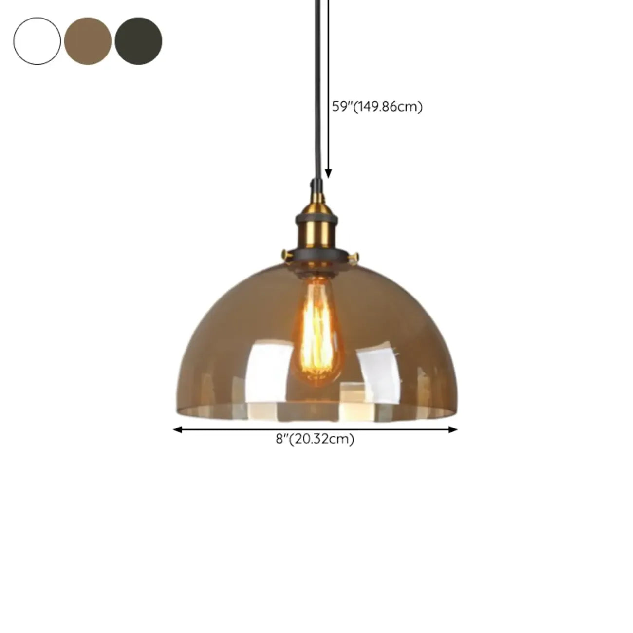 Old School Hardwired Globe/Barrel/Warehouse Clear Glass Pendant for Indoor with Grey/Translucent/Amber Vitreous Shade