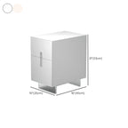 Modern White Wood Clear Base 2-Drawer Nightstand