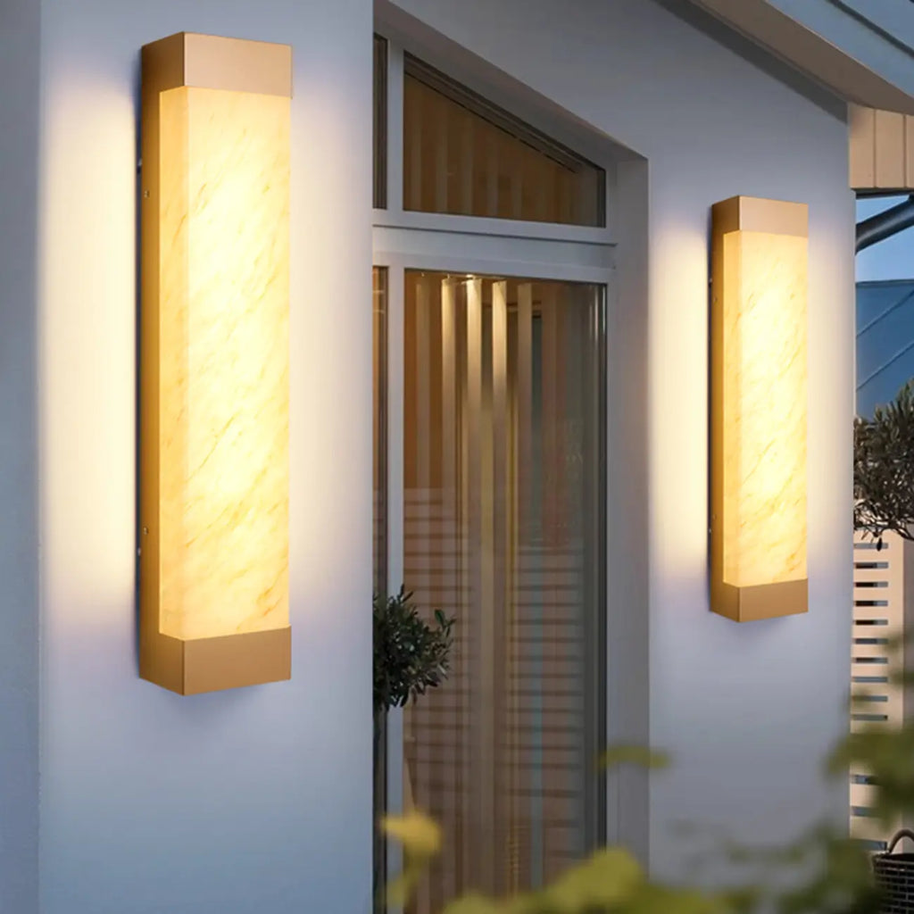 Contemporary Outdoor Plastic Beige LED Wall Sconce