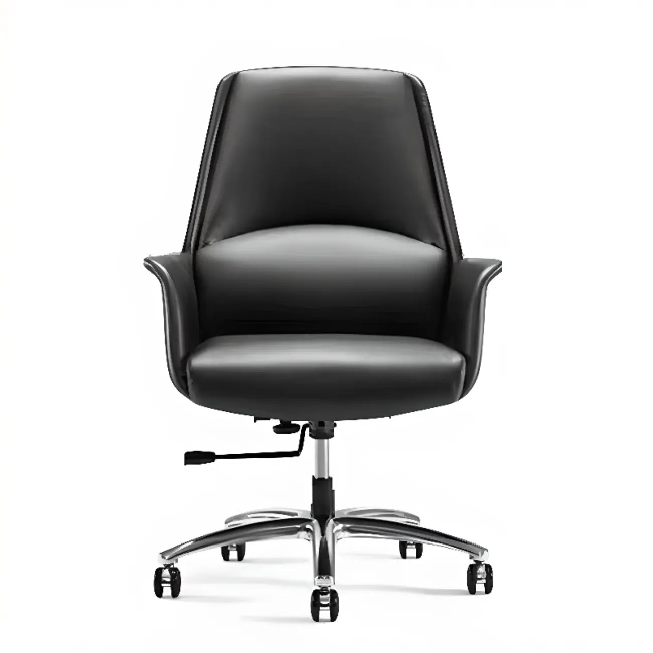 Modern White Orange Leather Ergonomic Executive Office Chair