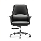 Modern White Orange Leather Ergonomic Executive Office Chair