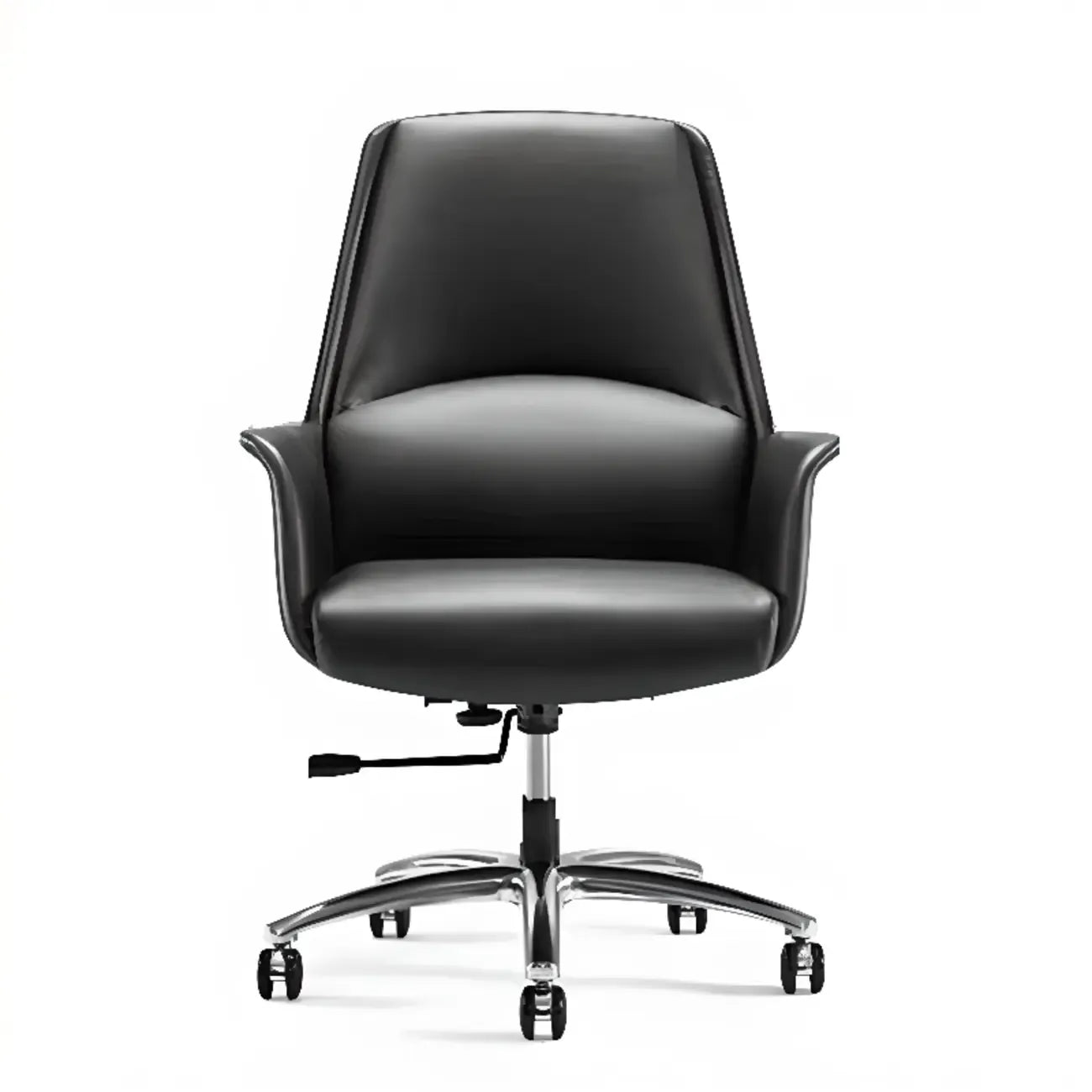 Modern White Orange Leather Ergonomic Executive Office Chair
