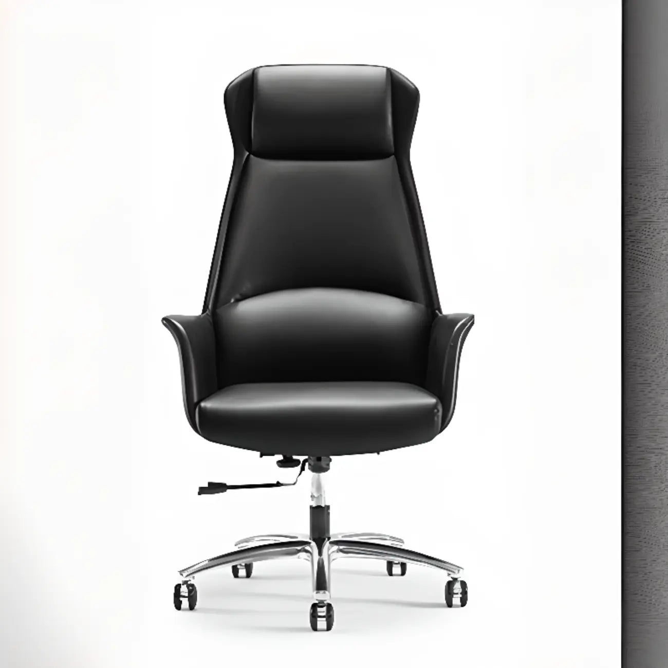Modern White Orange Leather Ergonomic Executive Office Chair
