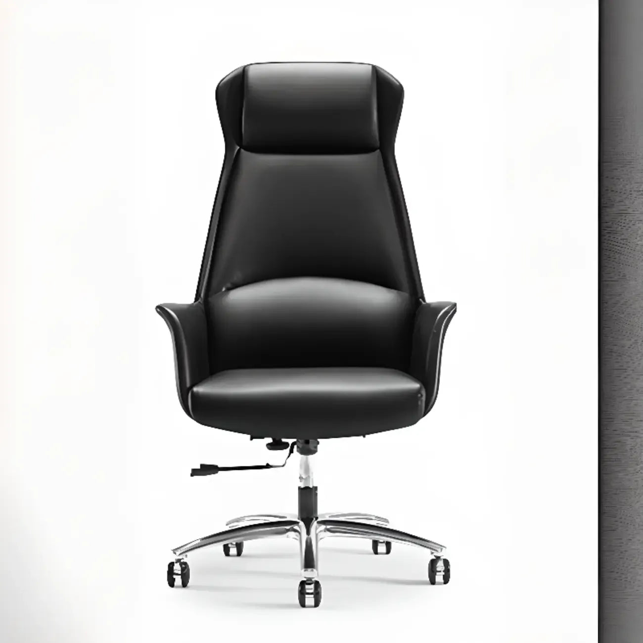 Modern White Orange Leather Ergonomic Executive Office Chair