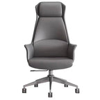 Modern White Orange Leather Ergonomic Executive Office Chair
