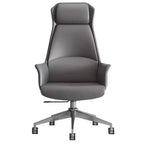 Modern White Orange Leather Ergonomic Executive Office Chair