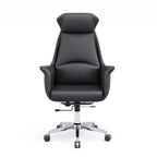 Modern White Orange Leather Ergonomic Executive Office Chair