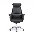 Modern White Orange Leather Ergonomic Executive Office Chair