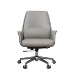 Modern White Orange Leather Ergonomic Executive Office Chair
