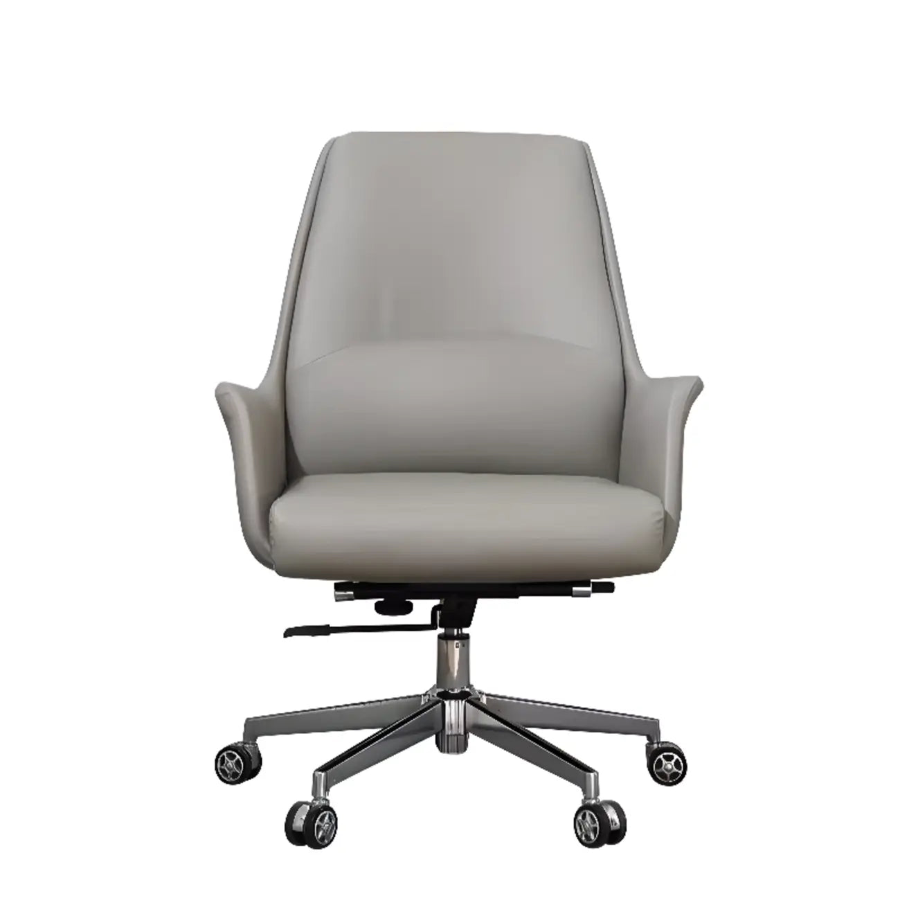 Modern White Orange Leather Ergonomic Executive Office Chair