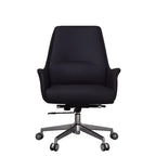 Modern White Orange Leather Ergonomic Executive Office Chair