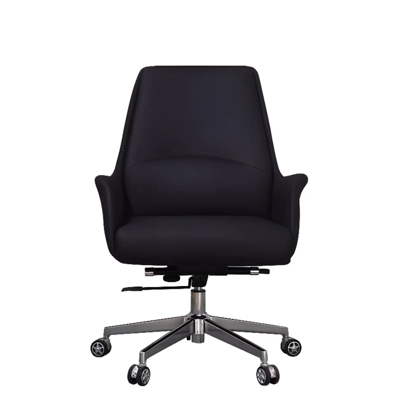 Modern White Orange Leather Ergonomic Executive Office Chair