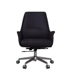 Modern White Orange Leather Ergonomic Executive Office Chair