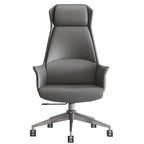 Modern White Orange Leather Ergonomic Executive Office Chair