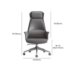 Modern White Orange Leather Ergonomic Executive Office Chair