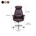Modern White Orange Leather Ergonomic Executive Office Chair