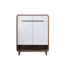 Modern Solid Wood Shoe Cabinet with Storage