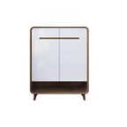 Modern Solid Wood Shoe Cabinet with Storage