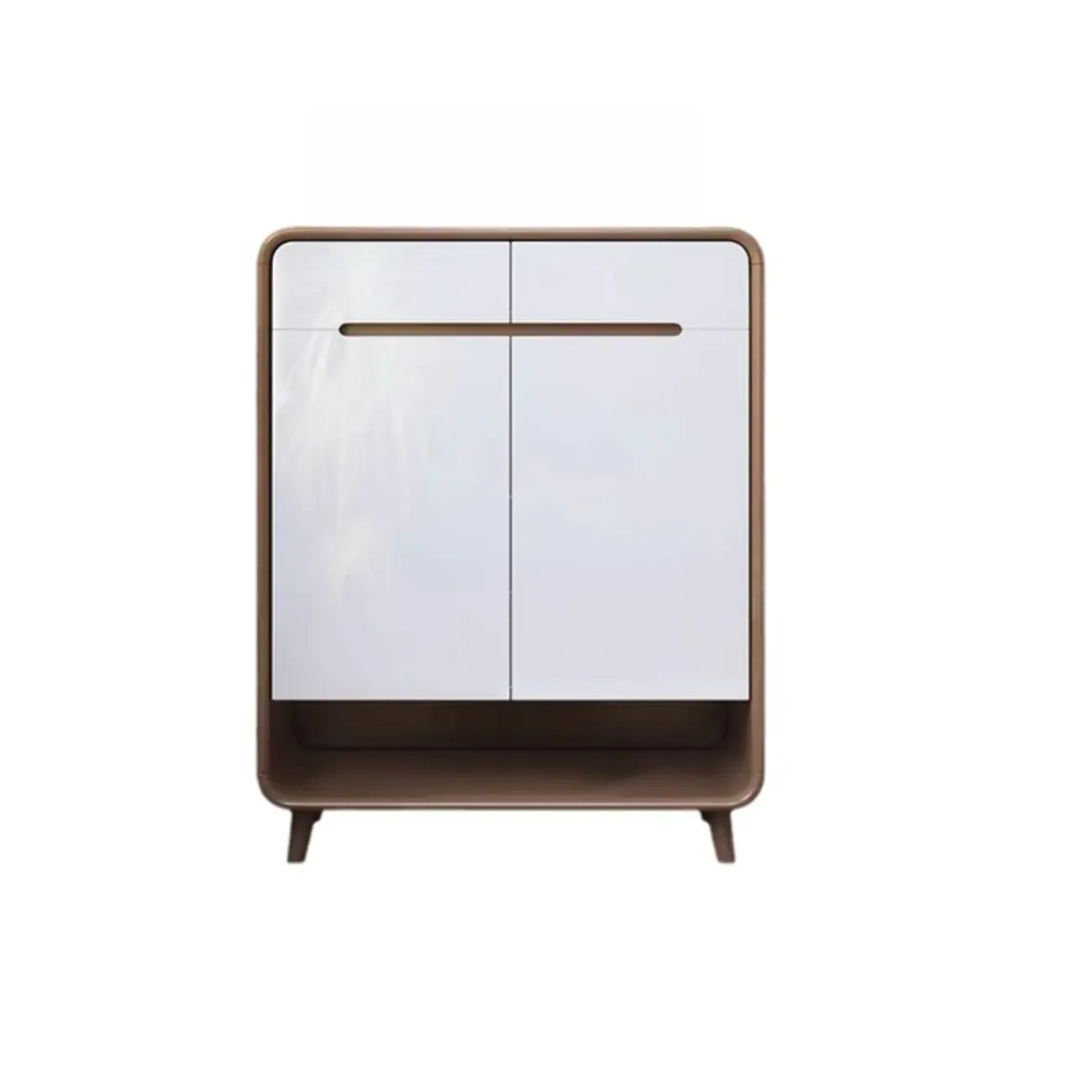 Modern Solid Wood Shoe Cabinet with Storage