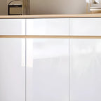 Modern Solid Wood Shoe Cabinet with Storage