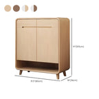 Modern Solid Wood Shoe Cabinet with Storage
