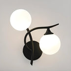Modern 2-Light Wall Sconce with Dual Globe for Living Room
