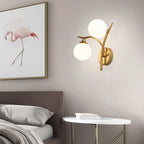 Modern 2-Light Wall Sconce with Dual Globe for Living Room