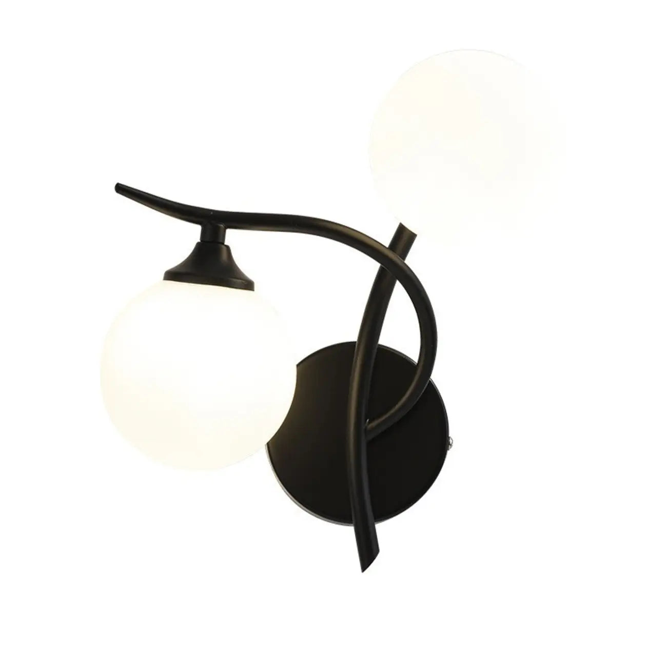 Modern 2-Light Wall Sconce with Dual Globe for Living Room