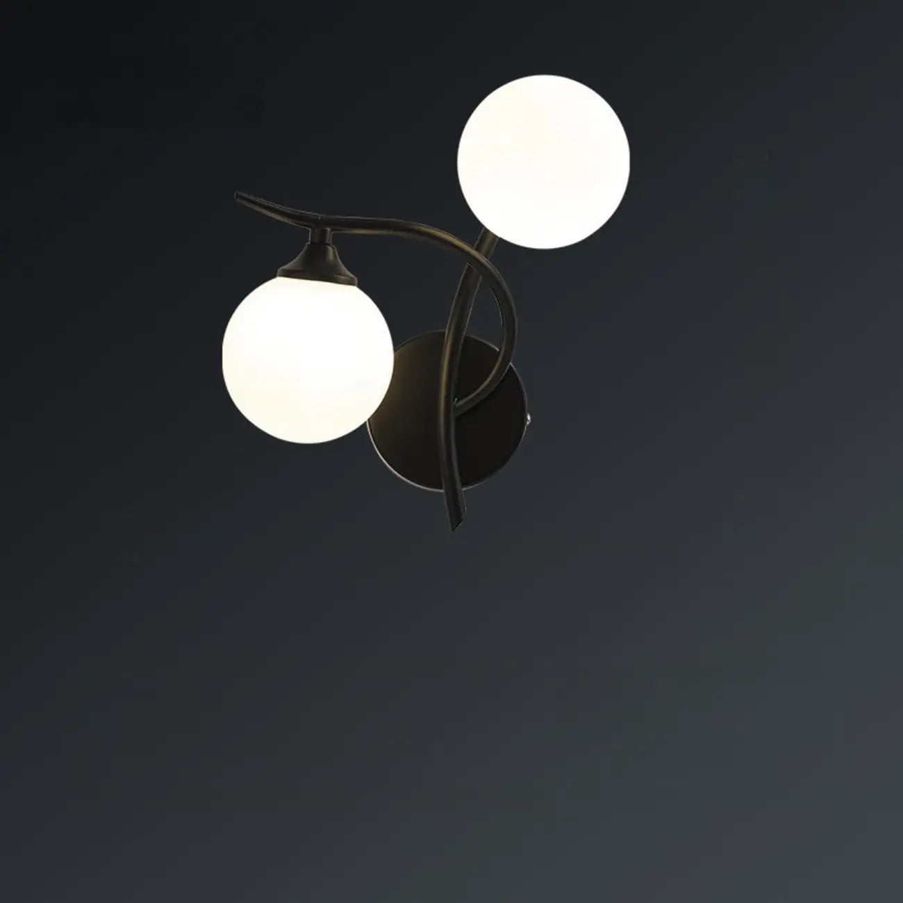 Modern 2-Light Wall Sconce with Dual Globe for Living Room
