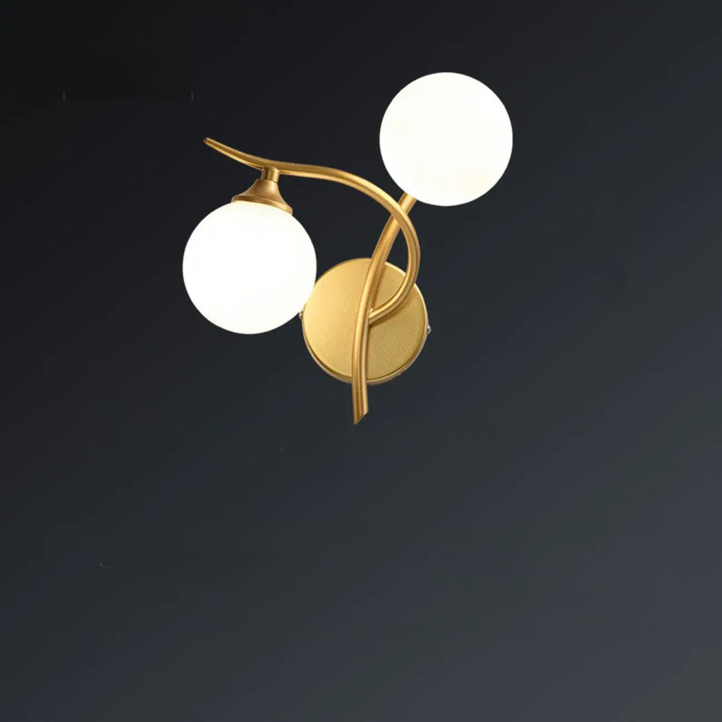 Modern 2-Light Wall Sconce with Dual Globe for Living Room