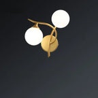 Modern 2-Light Wall Sconce with Dual Globe for Living Room