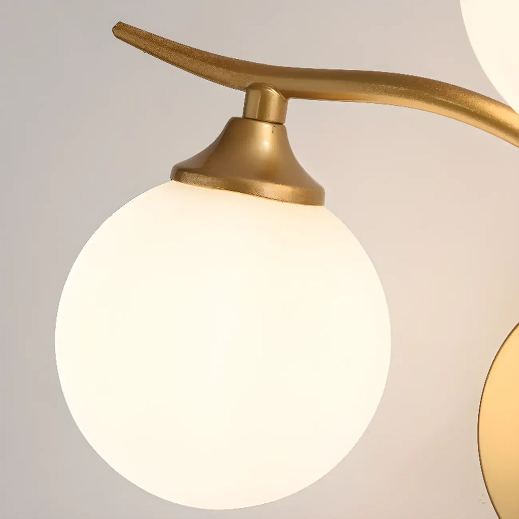 Modern 2-Light Wall Sconce with Dual Globe for Living Room