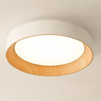 Walnut Round Flush Mount Ceiling Light