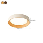 Walnut Round Flush Mount Ceiling Light