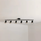 Modern Cylinder Semi-Flush Mount Metal Track Light