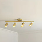 Modern Cylinder Semi-Flush Mount Metal Track Light