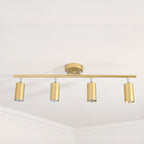 Modern Cylinder Semi-Flush Mount Metal Track Light