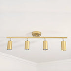 Modern Cylinder Semi-Flush Mount Metal Track Light