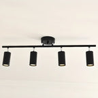 Modern Cylinder Semi-Flush Mount Metal Track Light